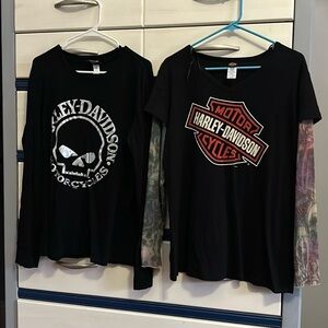 Harley Davidson Long Sleeve Blouses 2X